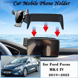 Suporte para carro Suporte para celular para carro para Ford Focus MK4 IV 2019 ~ 2023 GPS Suporte para celular com ventilação de ar Suporte para smartphone automático Acessórios de gravidade Q231104