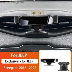 Support pour voiture Support de téléphone portable de voiture pour JEEP Renegade 16-22 360 degrés rotatif GPS support de montage spécial Support de navigation accessoires Q231104