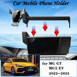 Support pour voiture Support de téléphone portable de voiture pour MG GT 5 MG5 EV 2022 2023 360 degrés rotatif GPS Support spécial support de montage par gravité accessoires Q231104