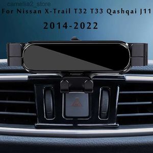 Support pour voiture Support de téléphone portable de voiture pour Nissan X-Trail T32 T33 Qashqai J11 2022 évent GPS support de gravité support de navigation à montage spécial Q231104