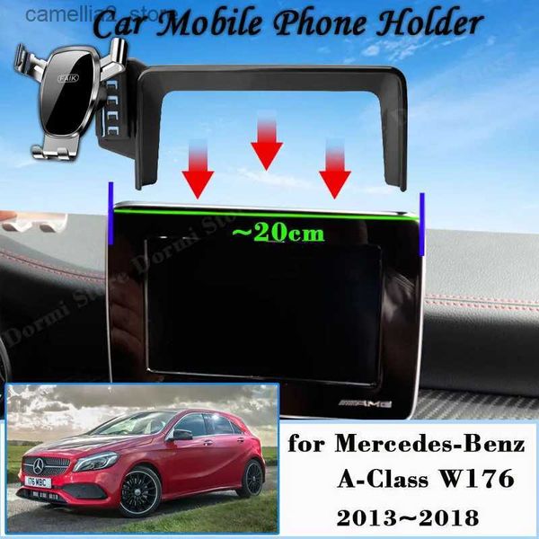 Support de voiture Support de voiture pour Mercedes-Benz Classe A A 45 AMG W176 2013 ~ 2018 Support de téléphone portable pour grille d'aération Support GPS Support par gravité Accessoires Q231104