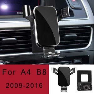 Support pour voiture Support de téléphone de voiture pour Audi A4 B8 B9 A5 Support de ventilation de voiture Support de style GPS Support rotatif accessoires mobiles Q231104
