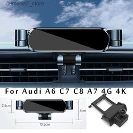 Autohouder Autotelefoonhouder voor Audi A6 C7 C8 A7 Sportback 4G 4K Auto Styling Beugel GPS Stand Draaibaar Ondersteuning Mobiele accessoires Q231104