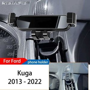 Support pour voiture Support de téléphone de voiture pour Ford Kuga 2013-2022 GPS support mobile de navigation par gravité spéciale support de montage rotatif accessoires Q231104