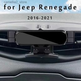 Soporte para automóvil Soporte para teléfono para automóvil para Jeep Renegade 2016 2017 2018 2019 2022 Soporte de estilo para automóvil Soporte GPS Soporte giratorio Accesorios móviles Q231104