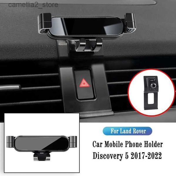 Support pour voiture Support de téléphone de voiture pour Land Rover Discovery 5 2017-2022 Support de navigation par gravité Support GPS Clip de sortie d'air Support rotatif Q231104