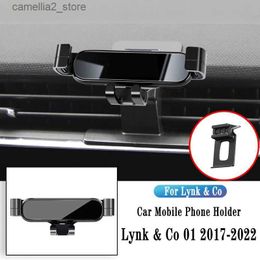 Support pour voiture Support de téléphone de voiture pour Lynk Co 01 2021-2022 Support de navigation par gravité Support GPS Clip de sortie d'air accessoires de Support rotatif Q231104