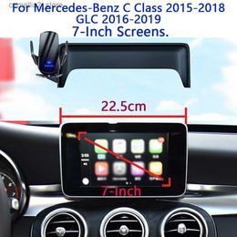 Support pour voiture Support de téléphone de voiture pour Mercedes-Benz Classe C W205 2015 2016 2017 2018 GLC 2016 - 2019 Support de navigation à base fixe pour écran de 7 pouces Q231104
