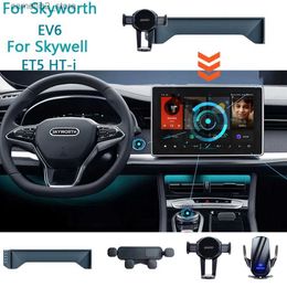 Autohouder voor Skyworth EV6 Skywell ET5 HT-i 2021 2022 2023 Autotelefoonhouder Scherm Vaste navigatiebeugel Draadloos opladen Mobiele standaard Q231104