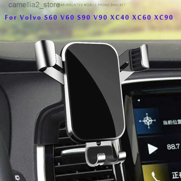 Support pour voiture Support de téléphone de voiture LHD pour Volvo s60 v60 s90 v90 xc40 xc60 xc90 Support de style de voiture Support GPS Support rotatif accessoires mobiles Q231104