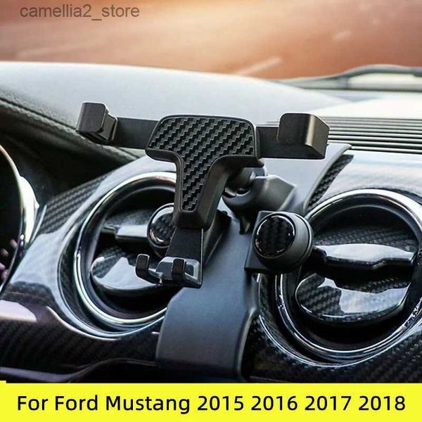 Support de voiture Support de téléphone portable pour Ford Mustang 2015 2016 2017 2018 Support de montage d'évent Support de téléphone GPS Clip Stand dans la voiture pour Iphone Q231104