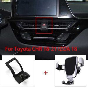 Support de voiture Support de téléphone portable pour Toyota CHR 2018-2020 2021 IZOA 2018 support de montage d'évent support de téléphone GPS support de clip dans les accessoires de voiture Q231104
