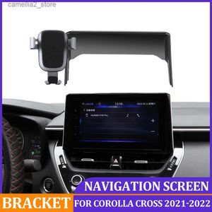 Support pour voiture écran Navigation support de téléphone de voiture pour Toyota Corolla Cross 2022 Navi GPS support de téléphone support pour Toyota Corolla Cross 2021 Q231104