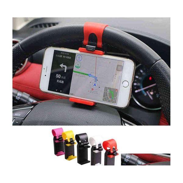 Support de voiture Volant Support de téléphone portable Prise de boucle pour Mi8 Se 6X Mi6 Mi A1 Mix 2S Gps Stands Drop Delivery Mobiles Motorcycl Dhfkf