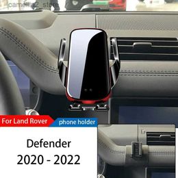 Support de voiture Chargeur sans fil Support de téléphone de voiture Support de montage pour Land Rover Defender 20-22 Accessoires de support mobile de navigation GPS réglable Q231104