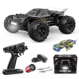 Car Hyper Go H16bm 1/16 RC Car avec moteur sans balais de 2,4 g de télécommande 4wd 42 mph Hobby Electric Offroad Truck avec 2 batteries