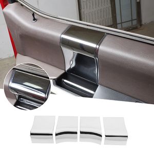 Autocollant de décoration de garniture de poignée de porte intérieure de voiture, pour Ford F150 15 +, accessoires d'intérieur automobile chromés, 4 pièces