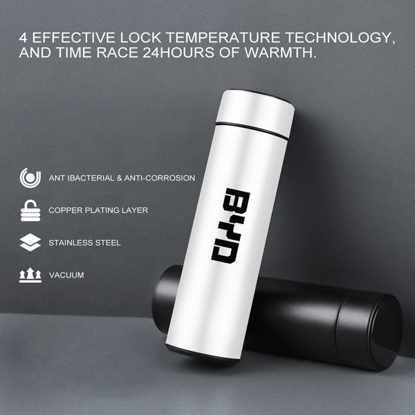 Botella de termo inteligente de automóvil para byd tang f3 e6 atto 3 yuan más canción max f0 g3 i3 ea1 dmi 2din 2014 g6 pro accesorios automáticos