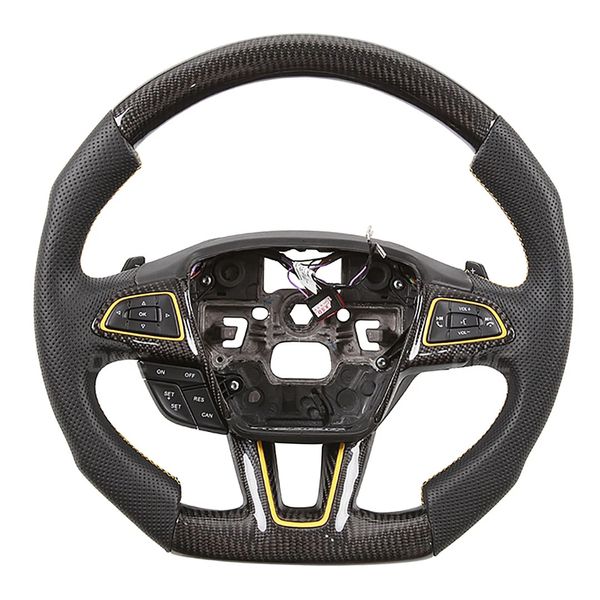 Accessoires d'intérieur de voiture, volant en Fiber de carbone véritable pour Ford Focus RS MK3, remplacement