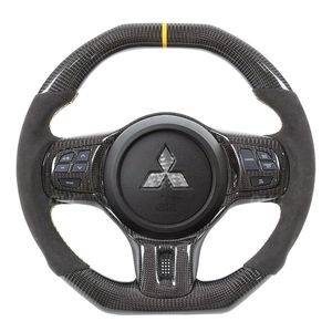 Volant d'accessoires d'intérieur de voiture pour Mitsubishi Evo, système de direction en carbone véritable