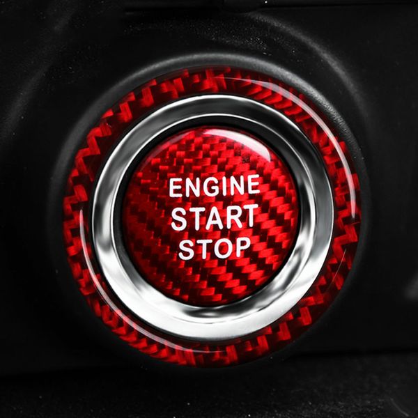 Porte-clés autocollant en Fiber de carbone pour intérieur de voiture, démarrage et arrêt du moteur de voiture, pour Subaru BRZ Toyota 86 2013 – 2020, accessoires automobiles