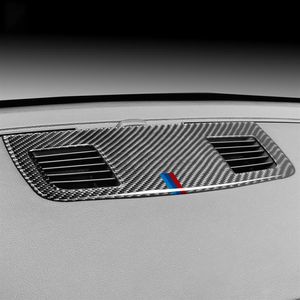 Décoration de panneau de haut-parleur de tableau de bord en fibre de carbone intérieur de voiture Décoration d'autocollants de style de voiture pour BMW E90 série 3 accessoires3086