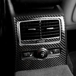 Auto interieur koolstofvezel stickers achter airconditioning ventilatie trim deksel auto styling voor Audi A6 C5 C6 2005-2011 accessoires303d