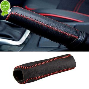 Cubierta de freno de mano de engranaje Interior de coche funda protectora de freno de mano de cuero accesorios de coche para Kia K2 2011 2012 2013 2014 2015 2016