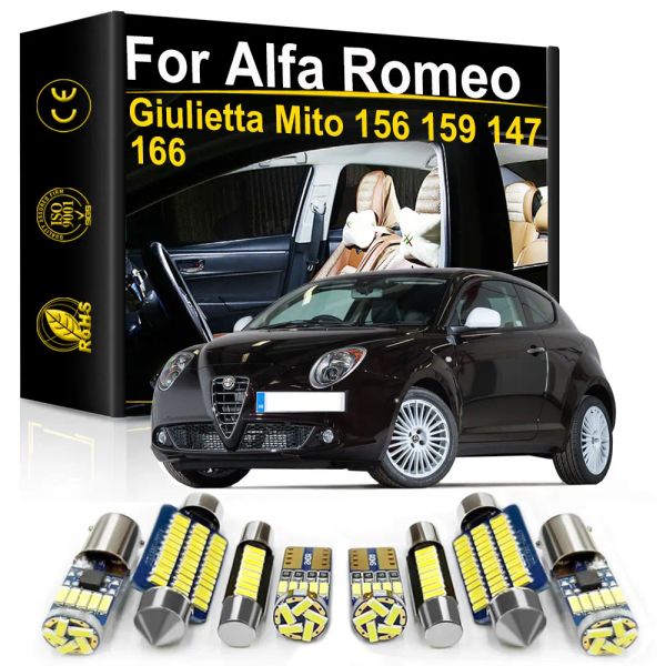 Lumière LED intérieure de voiture pour Alfa Romeo Giulietta Mito 156 159 SW 147 166 Stelvio Accessories 1998 2010 2015 2017 2017 Canbus