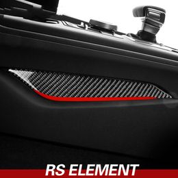 Voiture Intérieur Moulage En Fiber De Carbone Changement De Vitesse Panneau De Commande Couverture Latérale Garniture Auto Autocollant Car Styling pour Audi A4 A5 2017-20222978