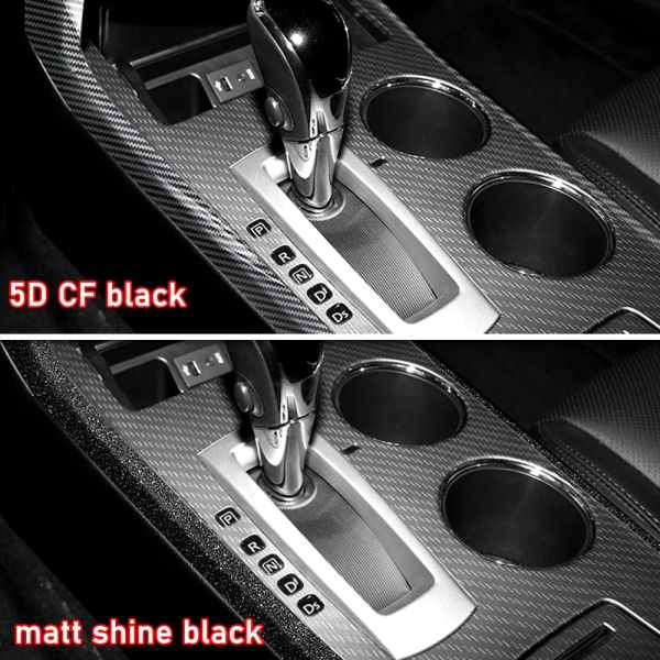Autocollant intérieur de voiture, Film de protection pour boîte de vitesses, pour Nissan Teana J32 2013 – 2018, autocollant de panneau de fenêtre de voiture en Fiber de carbone noir