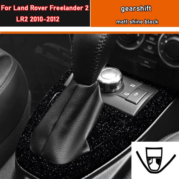 Autocollant intérieur de voiture, Film de protection pour boîte de vitesses, pour Land Rover Freelander 2 LR2 2010 – 2012, autocollant de panneau de fenêtre en Fiber de carbone noir