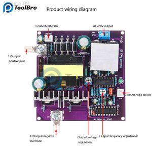 Arrancador de batería de coche 300W salida de onda sinusoidal corregida 50Hz 12V a 220V inversor fuente de alimentación almacenamiento de energía DCAC Boost Board HKD230710