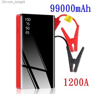 Arrancador de batería de coche Banco de energía 99000mAh 12V Dispositivo de arranque Portátil de emergencia Coche Booster Auto Cargador de batería de coche Gas Q230826