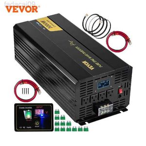 Auto Jump Starter VEVOR Pure Sine Wave Power Inverter 12V DC naar 120V AC Aluminium LCD-scherm LED-indicatoren voor het aandrijven van Laptop Fan Grinder HKD230710