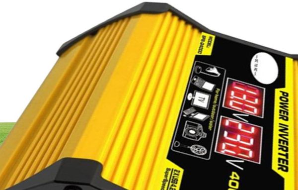 Car Jump Starterpower Inverter 4000W Adaptateur solaire Power Adaptateur Double LED USB Affichage 12V à 220V110V Transformateur de tension Modi5797897