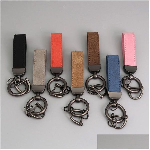 Clé de voiture 100 pcs réel lleather keyfob keychain ajustement pour benz land r amg drop livre automobiles moto accessoires intérieurs otrys