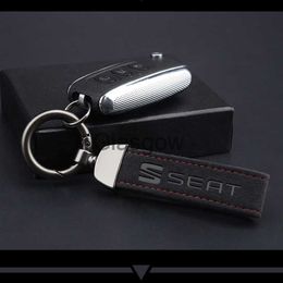 Clé de voiture 4S boutique métal daim cuir porte-clés métal gravé pour siège TOLEDO leon EXEO mk3 mk2 5f ateca altea accessoires de voiture x0718