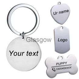 Autosleutel AntiLost Sleutelhanger Gepersonaliseerde Aangepast Met Uw Naam Telefoonnummer Sleutelhanger Voor Huisdier Hond Kat Auto Gift Sleutelhanger x0718