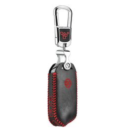 Clé de voiture sac étui pour kia stinger 2018 2019 3 bouton clé en cuir couverture key2s188n