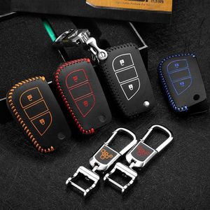 Auto Key Bag Lederen Key Cover 2015-2020 voor Toyota Highlander RAV4 Auto Key Case Holder Auto-accessoires 294E