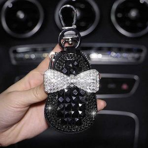 Auto Key Bling Rhinestone Car Key Case Holder Card Remote Keyless Universal Bling Auto Diamond Accessories voor meisjesvrouw voor BMW F30 T240509