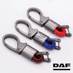 Clé de voiture Porte-clés de voiture Pièces automobiles Intérieur Corde en cuir de voiture Emblème de voiture Porte-clés Corde tressée Porte-clés de haute qualité pour DAF XF CF LF x0718