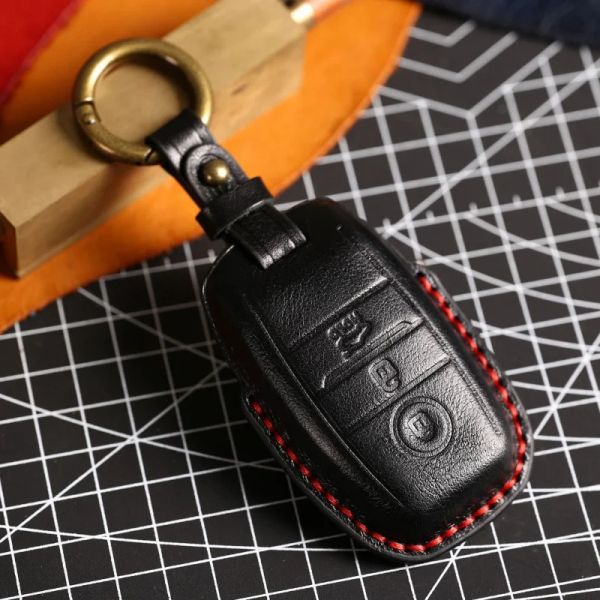 Funda para llave de coche para Kia K3 K4 K5 Kx3 Kx5 Sportage, llavero de cuero, Protector Fob, accesorios para bolsa protectora