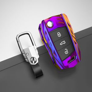 Car Key Case Cover For VW Golf 7 gti mk7 r Touran Octavia 3 Superb Karoq Kodiaq Seat Leon mk3 Ateca Shell