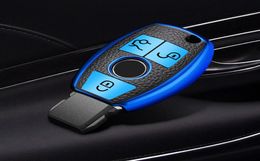 Auto Key Case Cover Key Bag voor Mercedes Benz A B C S Klasse AMG CLA GLC GLA W221 W204 W205 W176 Holder Shell KeyChain Accessories9115574