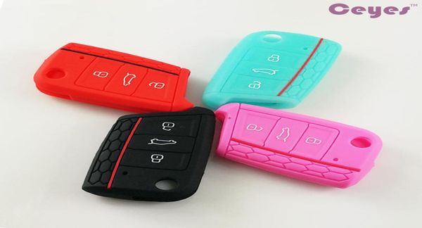 Funda para llave de coche para golf 7 gti 7 r r20 mk7 skoda octavia a7, funda para llave, estilo de coche 7160638