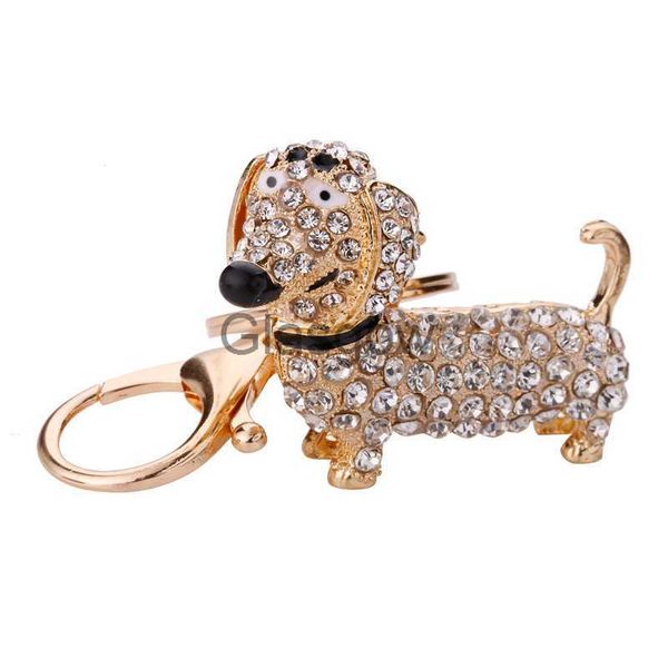 Clé de voiture teckel voiture porte-clés mode chien porte-clés pendentif à breloque porte-clés porte-clés femmes fille cadeau voiture style intérieur accessoires x0718