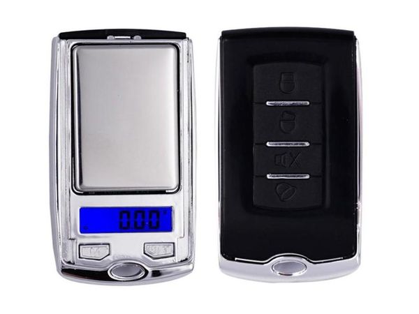 Diseño de llave de automóvil 200g x 001g mini escala de joyería digital electrónica balance de bolsillo gram lcd pantalla5881760