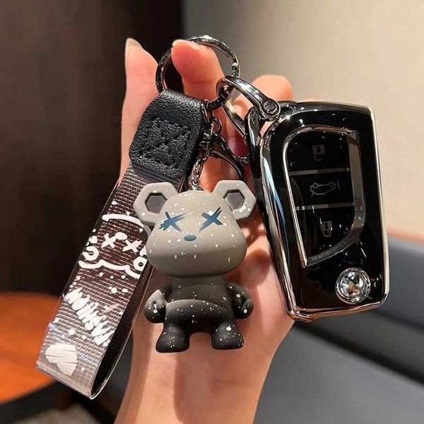 Carle de voitures Fashion Car Remote Cle Key Cover Cover Shell FOB pour Toyota Auris Corolla Avensis Verso Yaris Aygo Scion TC IM 2015 2016 CAMRY RAV4 T240509